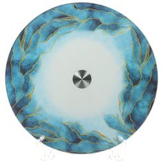 Блюдо стекло, 30 см, вращающееся, Daniks, Navy Leaves