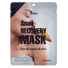 Маска-салфетка для лица с экстрактом муцина улитки SNAIL RECOVERY MASK 23 МЛ Thinkco