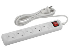 Сетевой фильтр Эра 5 Sockets 1.5m White U-5s-1.5m-2x1 Б0044055 ERA