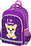 Рюкзак для начальной школы Пифагор SCHOOL I love corgi 38x28х14 см 270653