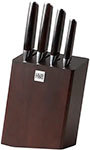 Набор ножей из композитной стали (4 ножа подставка) Huo Hou Composite Steel Kitchen Knife Set (HU0033), черный