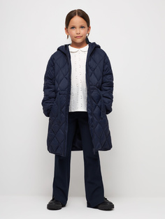 Стеганое пальто для девочек (синий, 152) Sela