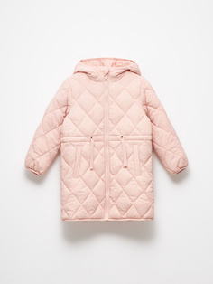 Стеганое пальто для девочек (розовый, 110) Sela