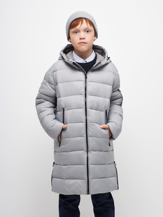Стеганое пальто для мальчиков (серый, 134) Sela