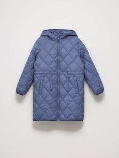Стеганое пальто для девочек (синий, 158) Sela