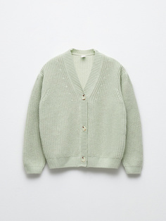 Вязаный кардиган для девочек (зеленый, 104) Sela