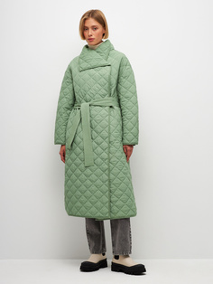 Стеганое пальто-халат (зеленый, S) Sela