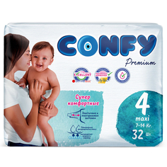 Подгузники Confy Premium Maxi, размер 4 (7-14 кг), 32 шт