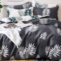 Постельное белье евростандарт, простыня 230х250 см, 2 наволочки 70х70 см, 2 наволочки 50х70 см, пододеяльник 200х220 см, Cleo, сатин, коллекция Satin de Luxe, 31/0055-SK