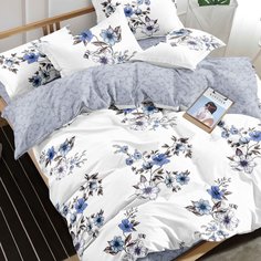 Постельное белье евростандарт, простыня 220х240 см, 2 наволочки 70х70 см, пододеяльник 200х220 см, Cleo, сатин, коллекция Satin Lux, 30/637-SL