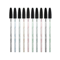 Щеточки для ресниц и бровей одноразовые черные c глиттером Sexy Lash'n'brow