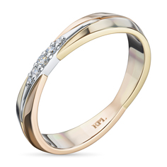 Кольцо из комбинированного золота с бриллиантами э1201кц05220356 ЭПЛ Даймонд