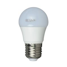 Лампочка Лампа светодиодная Elvan E27 7W 3000K опал E27-7W-3000K-G45