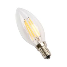 Лампочка Лампа светодиодная филаментная Elvan E14 5W 4000K прозрачная E14-5W-6000K-CL-candle