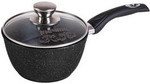Ковш Мечта Гранит black. Induction Pro. 1.7л с несъемной ручкой и стеклянной крышкой, арт. 82802И
