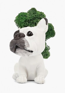 Фигурка декоративная Diego Ferru "Щенок" из гипса, мох