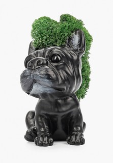 Фигурка декоративная Diego Ferru «Щенок» из гипса, мох