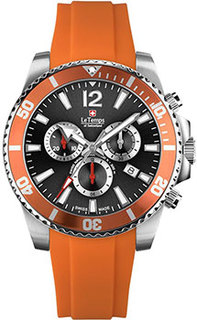 Швейцарские наручные мужские часы Le Temps LT1044.14BR05. Коллекция Swiss Naval Patrol Chronograph