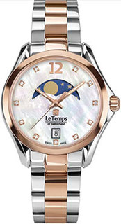 Швейцарские наручные женские часы Le Temps LT1030.49BT02. Коллекция Sport Elegance Moon Phase