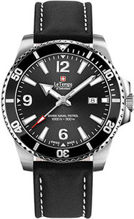Швейцарские наручные мужские часы Le Temps LT1043.01BL11. Коллекция Swiss Naval Patrol
