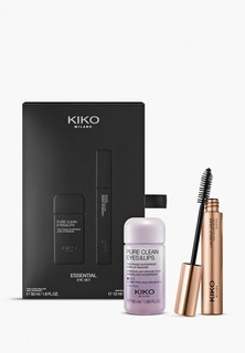 Набор для макияжа глаз Kiko Milano в мини-формате, ESSENTIAL EYE SET: тушь, 12 мл, средство для снятия макияжа, 50 мл