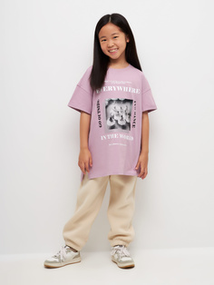 Базовые джоггеры для девочек (белый, 146) Sela