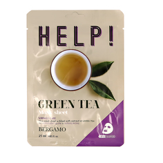 Маска для лица BERGAMO HELP! с экстрактом зеленого чая успокаивающая и питательная 25 мл