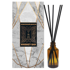 Ароматический диффузор Whiskey bar с фибровыми палочками для дома 55 МЛ Van&Mun