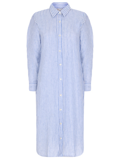 Платье-рубашка льняное в полоску Linen AND Linens