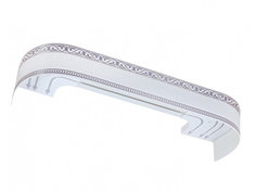 Карниз Legrand Монарх с поворотами 3.0 White-Chrome 48070155