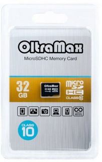 Карта памяти 32GB OltraMax OM032GCSDHC10-W/A-AD microSDHC Class 10 без адаптера