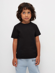 Базовая футболка для мальчиков (черный, 116) Sela
