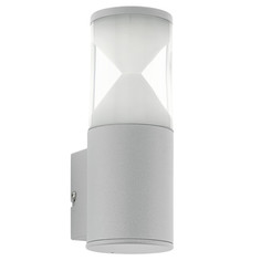 Подсветка архитектурная влагозащищенная светильник настенный EGLO Helvella 1х3,7Вт LED 3000K IP44 сталь серебряный