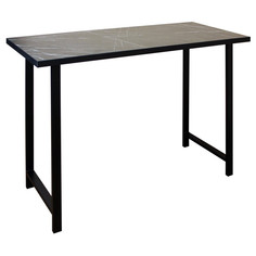 Столы для кухни стол Консоль 1200х500х880мм мрамор черный металл/ЛДСП