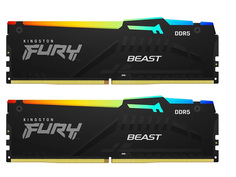 Модуль памяти Kingston Fury Beast Black RGB DDR5 DIMM 4800MHz CL38 - 16Gb Kit (2x8Gb) KF548C38BBAK2-16