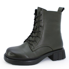 Ботинки Зеленые ботинки на шнуровке из кожи на подкладке из натуральной шерсти Respect