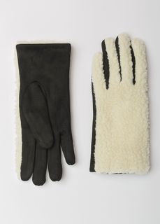 Тёплые чёрно-белые перчатки (15 (7.5)) Elis