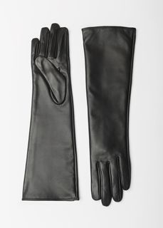 Чёрные кожаные перчатки (15 (7.5)) Elis