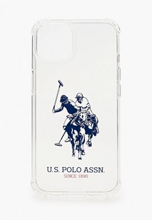 Чехол для iPhone U.S. Polo Assn. 13, PC/TPU Shockproof Horse Hard Transp +Nylon hand cord Blue