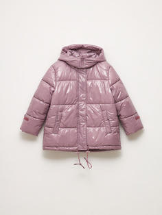 Лакированная куртка оверсайз для девочек (фиолетовый, 152) Sela