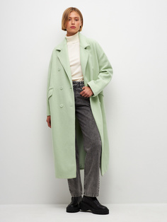 Двубортное пальто (зеленый, L) Sela