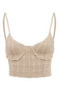 Топ из шерсти и хлопка Acne Studios