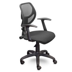 Кресла офисные кресло офисное ВАЛЬТЕР Т-01, черное, сетка/ткань