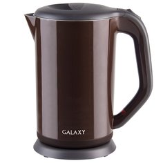 Чайник электрический Galaxy, GL 0318, коричневый, 1.7 л, 2000 Вт, скрытый нагревательный элемент, металл