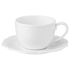 Набор чайный фарфор, 2 предмета, на 1 персону, 310 мл, Lefard, Sophistication, 171-261, белый