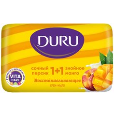 Крем-мыло Duru, 1+1 Манго и персик, 80 г