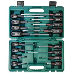 Набор отверток 16 предметов, Jonnesway, SL PH, кейс, Full Star D04PP16S, 47914