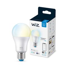 Лампочка Лампа светодиодная диммируемая WiZ E27 8W 2700-6500K матовая Wi-Fi BLE 60W A60E27927-65TW1PF/6 929002383502