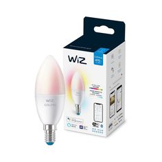 Лампочка Лампа светодиодная диммируемая WiZ E14 4,9W RGB+CCT матовая Wi-Fi BLE 40WC37E14922-65RGB1PF/6 929002448802