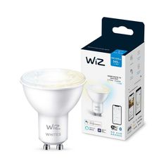 Лампочка Лампа светодиодная диммируемая WiZ GU10 4,7W 2700-6500K прозрачная Wi-Fi BLE 50W GU10 927-65 TW 1PF/6 929002448302